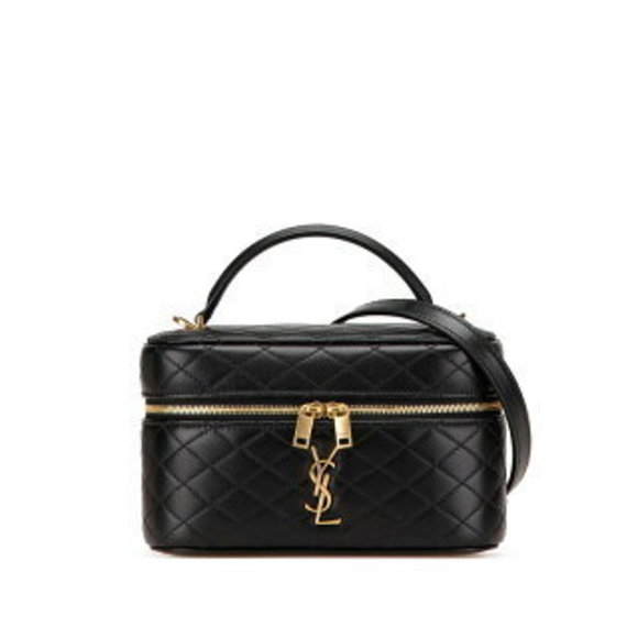Saint Laurent Gaby Vanity Bag Shoulder Bag Black Leather - Picture 1 of 8